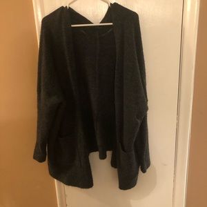 Charcoal open sweater